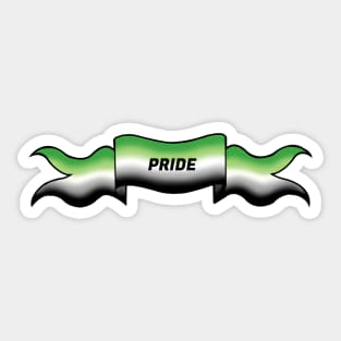 aromantic pride banner Sticker